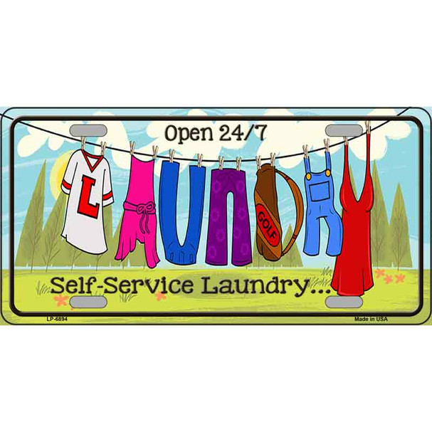 Laundry Self Service Novelty Wholesale Metal License Plate