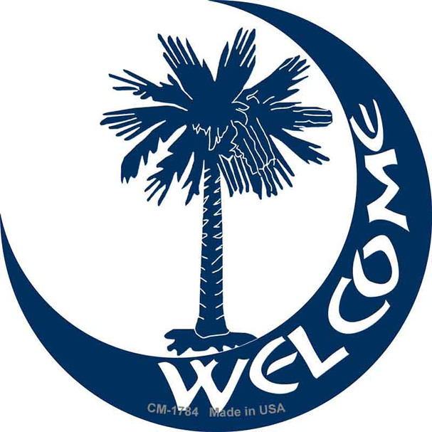 Welcome South Carolina Flag Wholesale Novelty Circle Coaster Set of 4 CC-1784