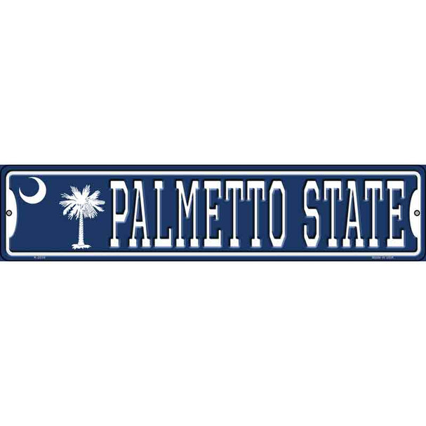 Palmetto State SC Flag Wholesale Novelty Metal Street Sign K-2034
