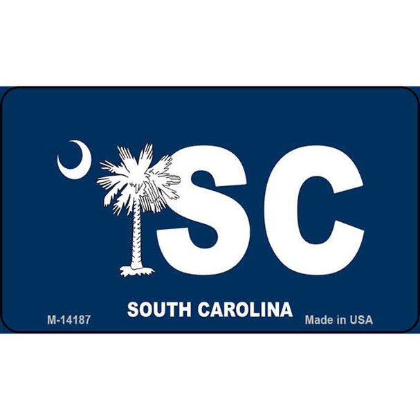 SC South Carolina Flag Wholesale Novelty Metal Magnet M-14187