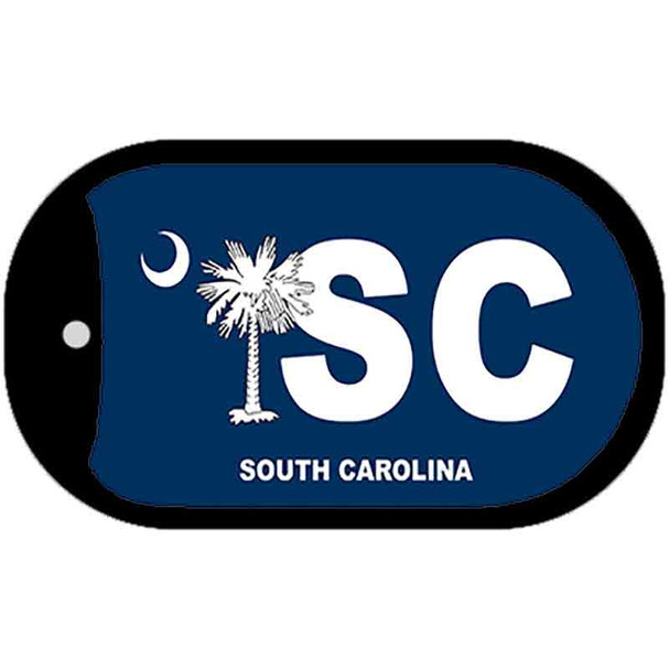 SC South Carolina Flag Wholesale Novelty Metal Dog Tag Necklace DT-14187