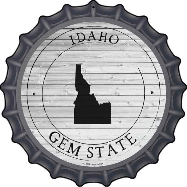 Idaho Gem State Wholesale Novelty Metal Bottle Cap Sign BC-1802