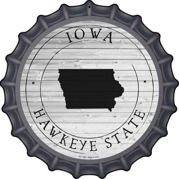 Iowa Hawkeye State Wholesale Novelty Metal Bottle Cap Sign BC-1805