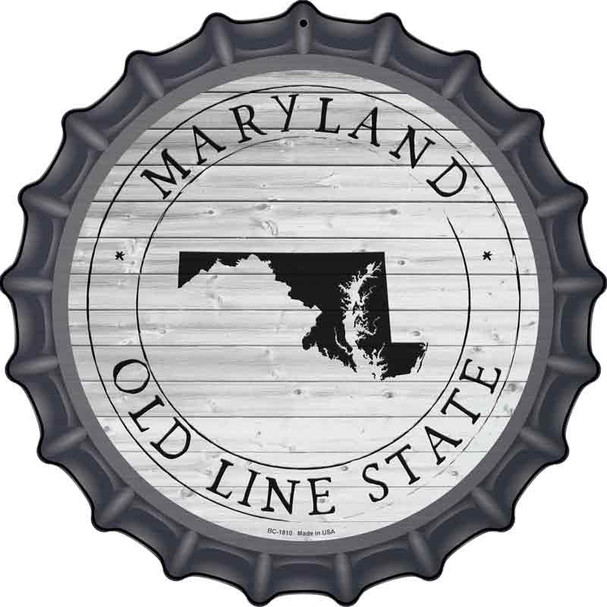 Maryland Old Line State Wholesale Novelty Metal Bottle Cap Sign BC-1810