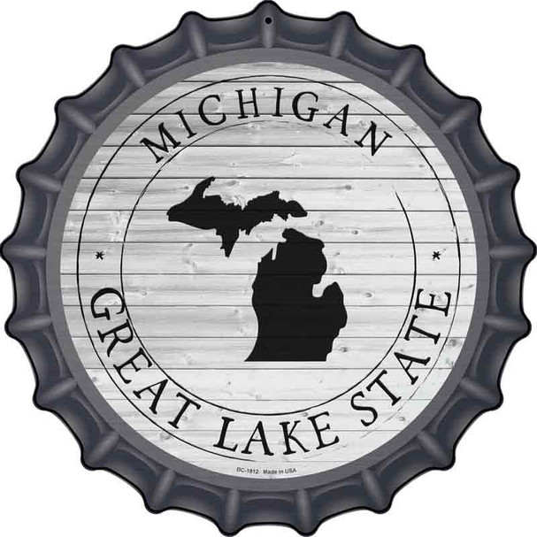 Michigan Great Lake State Wholesale Novelty Metal Bottle Cap Sign BC-1812