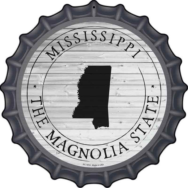 Mississippi Magnolia State Wholesale Novelty Metal Bottle Cap Sign BC-1814