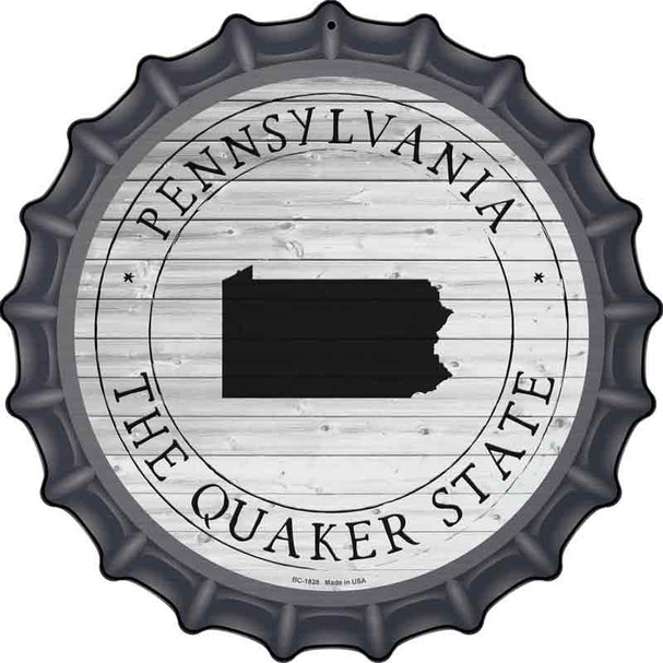 Pennsylvania Quaker State Wholesale Novelty Metal Bottle Cap Sign BC-1828