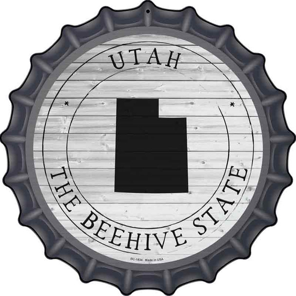 Utah Beehive State Wholesale Novelty Metal Bottle Cap Sign BC-1834