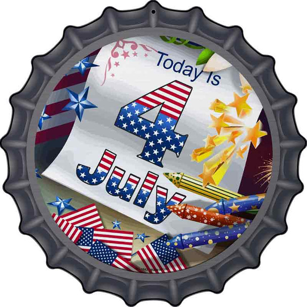 4th Of July Wholesale Novelty Metal Bottle Cap Sign BC-1843