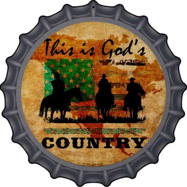 This Is Gods Country Wholesale Novelty Metal Bottle Cap Sign BC-1867