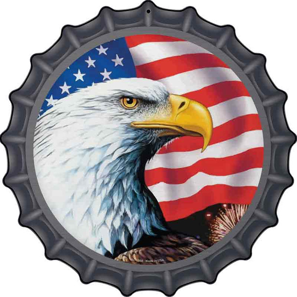 Eagle|American Flag Wholesale Novelty Metal Bottle Cap Sign BC-1868