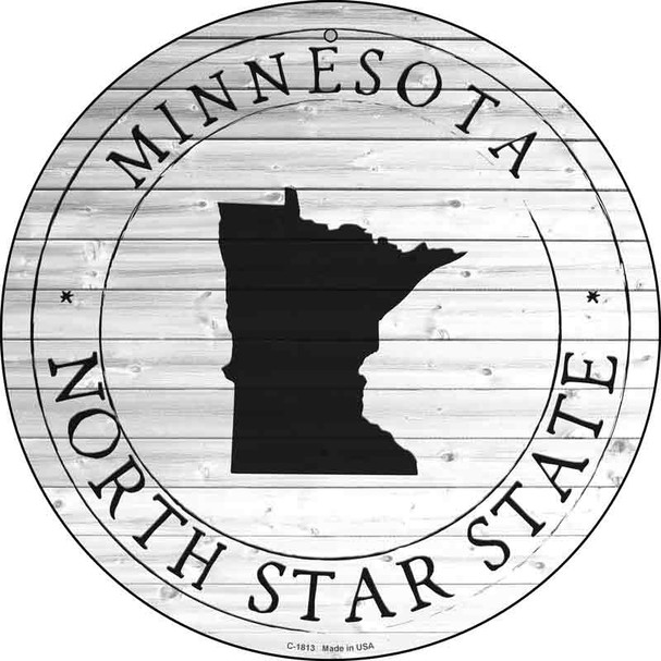 Minnesota North Star State Wholesale Novelty Metal Circle Sign C-1813