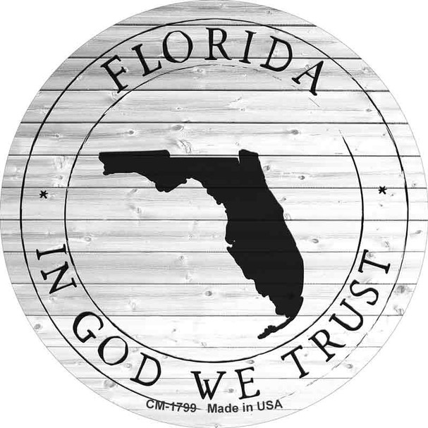 Florida In God We Trust Wholesale Novelty Circle Coaster Set of 4 CC-1799