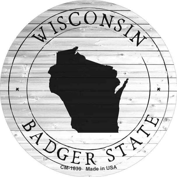 Wisconsin Badger State Wholesale Novelty Circle Coaster Set of 4 CC-1839