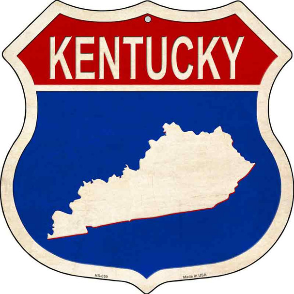Kentucky Silhouette Wholesale Novelty Metal Highway Shield HS-659