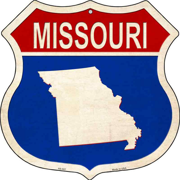 Missouri Silhouette Wholesale Novelty Metal Highway Shield HS-667