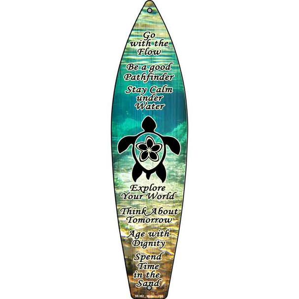 Sea Turtle Wholesale Metal Novelty Surfboard Sign