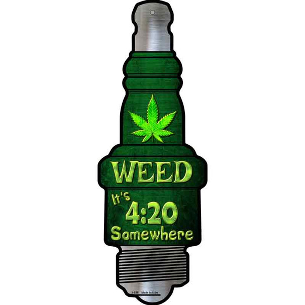 Weed Wholesale Novelty Metal Spark Plug Sign J-028