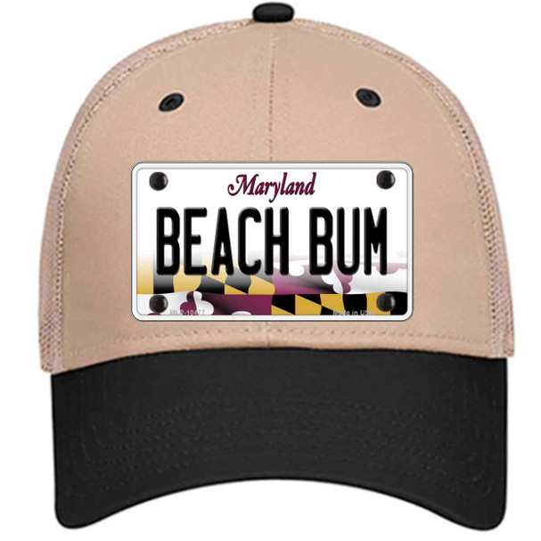 Beach Bum Maryland Wholesale Novelty License Plate Hat