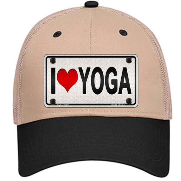I Love Yoga Silver Wholesale Novelty License Plate Hat