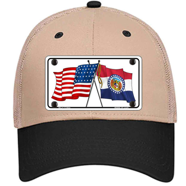 Missouri Crossed US Flag Wholesale Novelty License Plate Hat