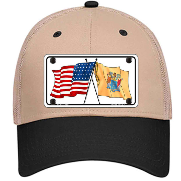 New Jersey Crossed US Flag Wholesale Novelty License Plate Hat