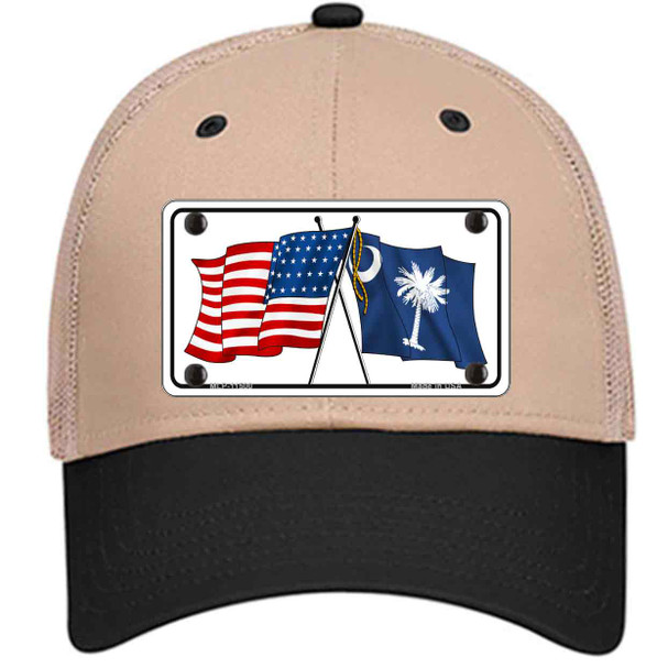 South Carolina Crossed US Flag Wholesale Novelty License Plate Hat