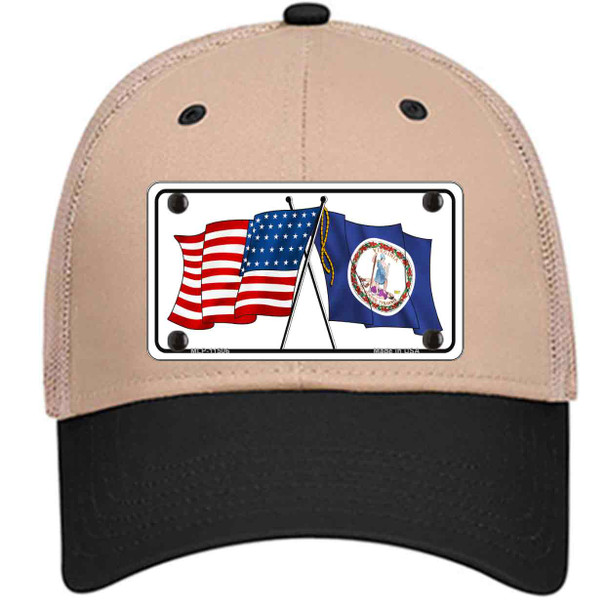 Virginia Crossed US Flag Wholesale Novelty License Plate Hat