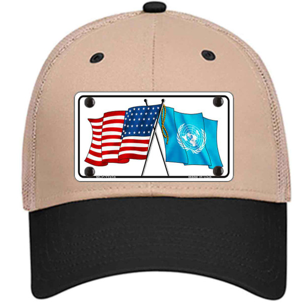 United Nation Crossed US Flag Wholesale Novelty License Plate Hat