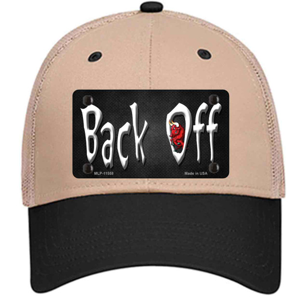 Back Off Wholesale Novelty License Plate Hat