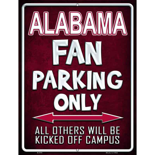 Alabama Wholesale Metal Novelty Parking Sign