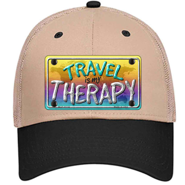 Travel Is My Therapy Wholesale Novelty License Plate Hat