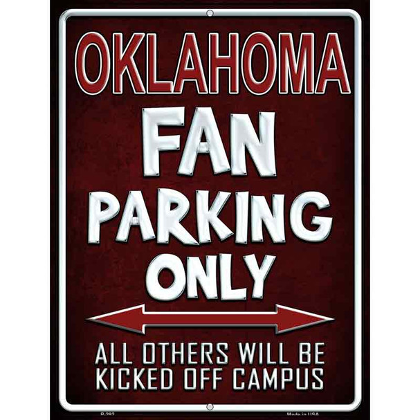 Oklahoma Wholesale Metal Novelty Parking Sign