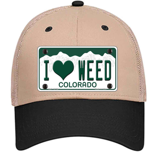 I Love Weed Colorado Wholesale Novelty License Plate Hat