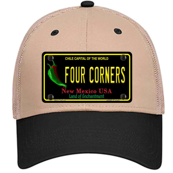 Four Corners New Mexico Black Wholesale Novelty License Plate Hat
