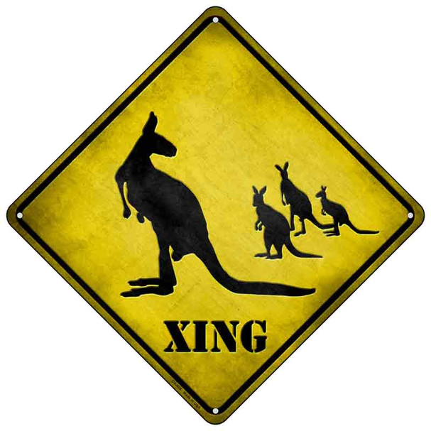 Kangaroo Xing Wholesale Novelty Metal Crossing Sign