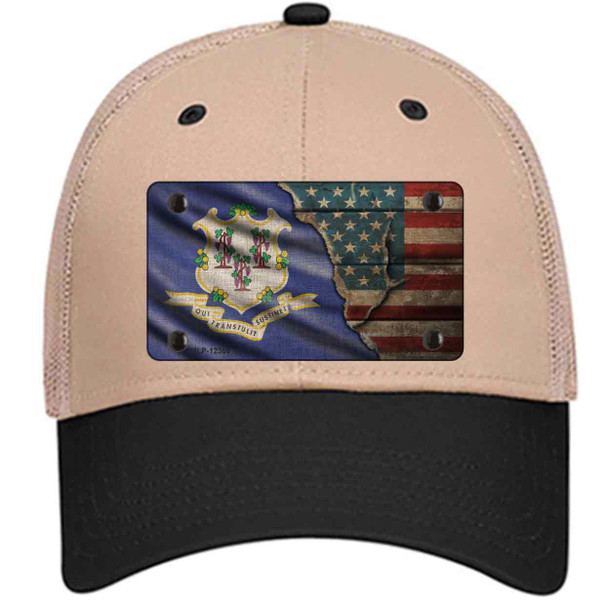 Connecticut/American Flag Wholesale Novelty License Plate Hat