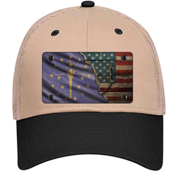 Indiana/American Flag Wholesale Novelty License Plate Hat