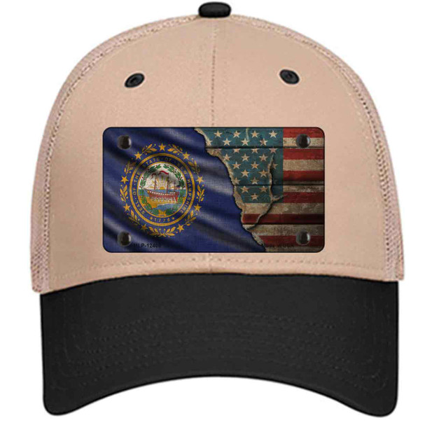 New Hampshire/American Flag Wholesale Novelty License Plate Hat