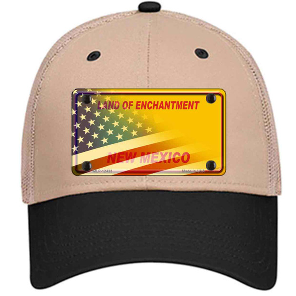 New Mexico Yellow Plate American Flag Wholesale Novelty License Plate Hat