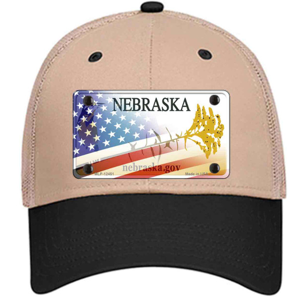 Nebraska Plate American Flag Wholesale Novelty License Plate Hat