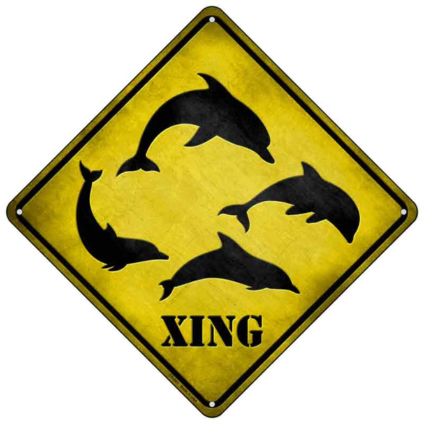 Dolphins Xing Wholesale Novelty Metal Crossing Sign