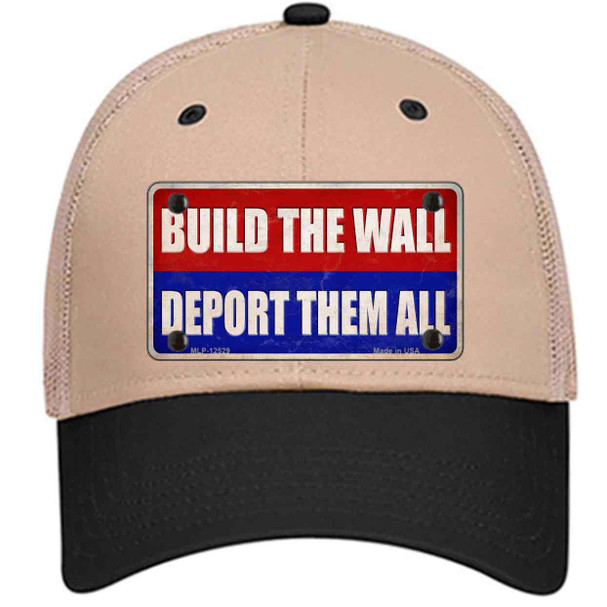 Build the Wall Deport Them All Wholesale Novelty License Plate Hat