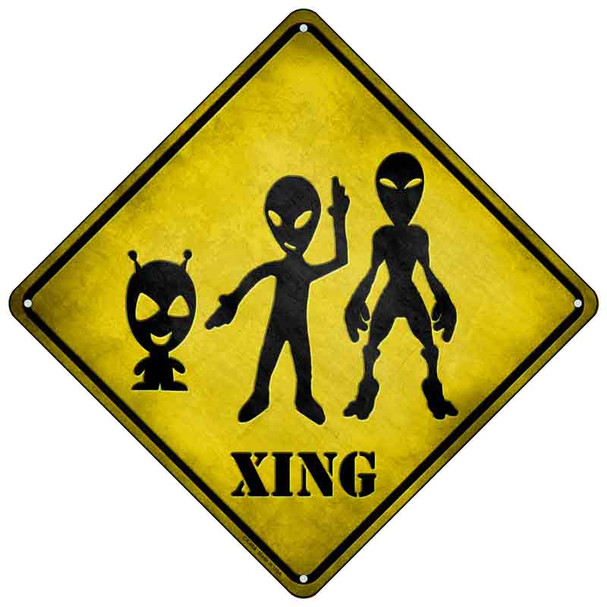 Aliens Xing Wholesale Novelty Metal Crossing Sign