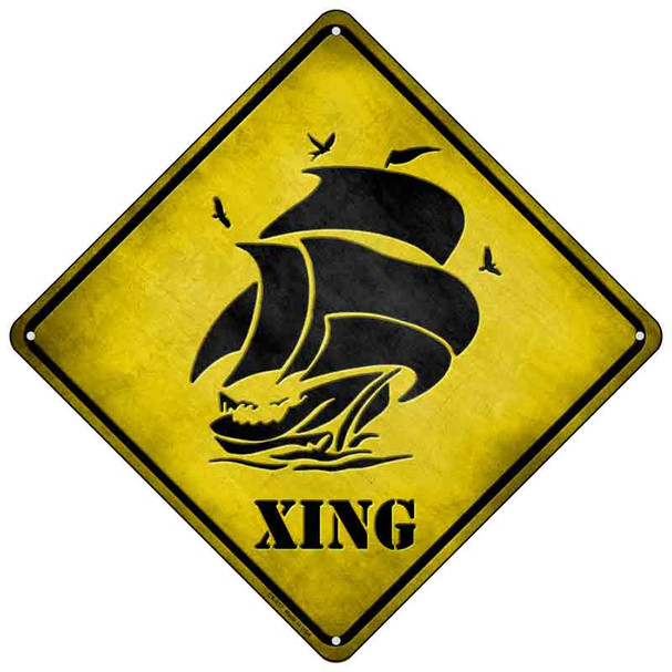 Sailboat Xing Wholesale Novelty Metal Crossing Sign