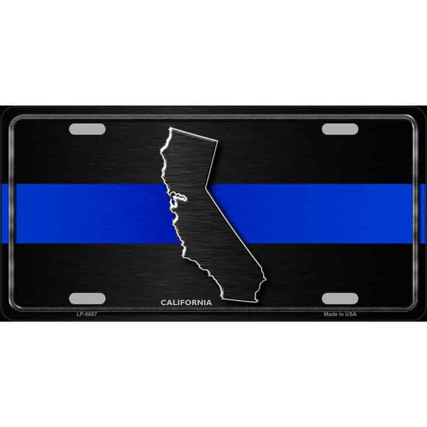 California Thin Blue Line Wholesale Metal Novelty License Plate