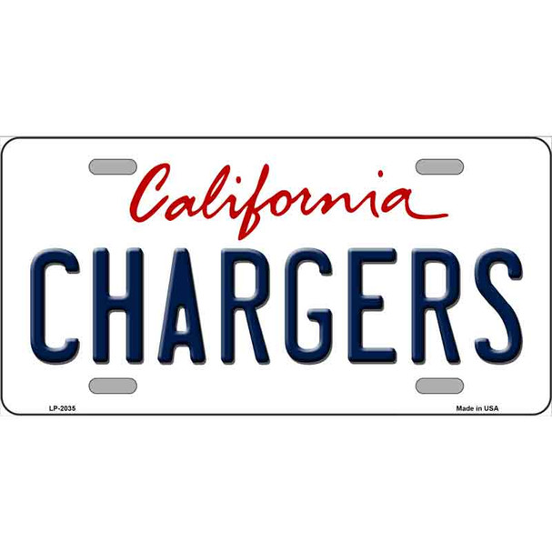 Chargers California State Novelty Wholesale Metal License Plate