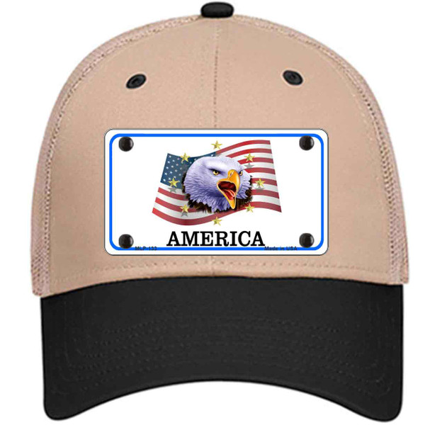 Waving Flag Bald Eagle Wholesale Novelty License Plate Hat