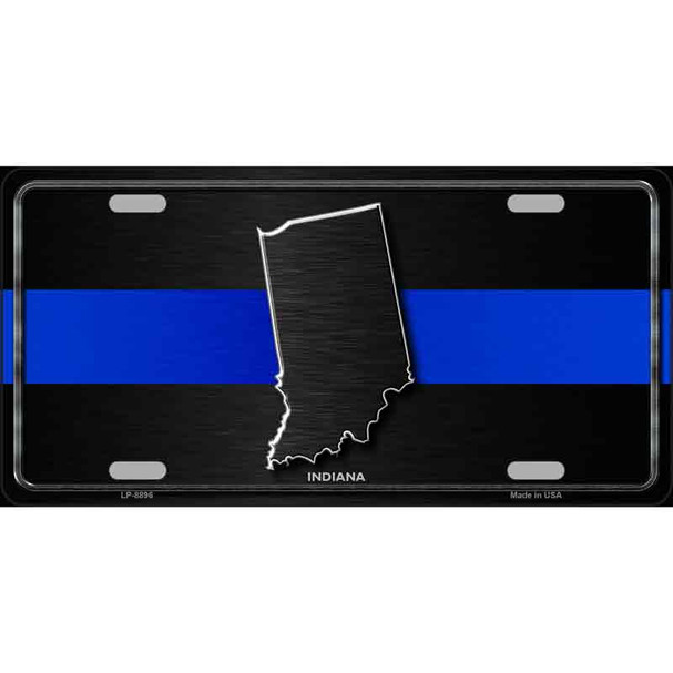 Indiana Thin Blue Line Wholesale Metal Novelty License Plate