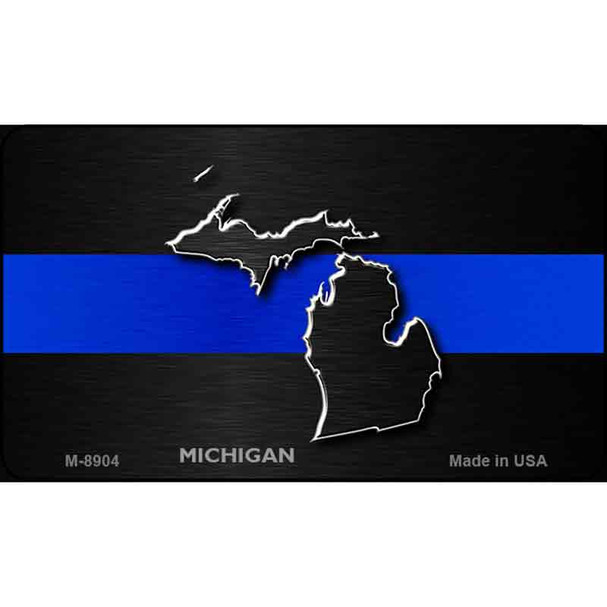 Michigan Thin Blue Line Wholesale Novelty Metal Magnet